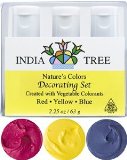 India Tree Natural Decorating Colors, 3 bottles(red,yellow,blue)