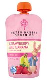 Peter Rabbit Organics, Organic Strawberry and Banana 100% Pure Fruit Snack, 4.0-Ounces Pouches, (Pack of 10)