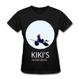 Kiki's Delivery Service T Shirts For Women 100% Organic Cotton M Black