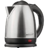 Brentwood KT-1780 Electric Cordless Tea Kettle, 1.5-Liter, Brushed Stainless Steel