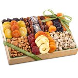 Golden State Fruit Pacific Coast Deluxe Dried Fruit Tray with Nuts Gift