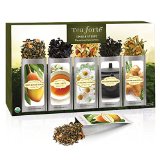 Tea Forte Classic SINGLE STEEPS Loose Leaf Tea Sampler, 15 Single Serve Pouches - Green Tea, Herbal Tea, Black Tea