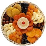 Broadway Basketeers Dried Fruit Round Basket Gift Tray