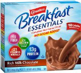 Carnation Breakfast Essentials, No Sugar Added Rich Milk Chocolate Powder, 8-Count Envelopes 64- 0.705 oz (20g) (Pack of 8)