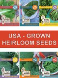 Heirloom Non GMO Vegetable Seeds with High Germination + Online Gardening Class & Bonus 25oz Smoothie Jar. Plant Fresh USA Grown Seeds for Your Organic Kitchen Garden. 100% Satisfaction Guaranteed!