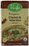 Pacific Natural Foods Organic Chicken With Wild Rice Soup, 17.6-Ounce Boxes (Pack of 12)