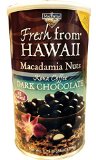 Kona Coffee Dark Chocolate Macadamia Nuts, 100% Hawaii Grown, 1.75 Lb Re-Sealable Can