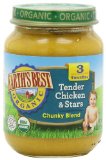 Earth's Best Organic Stage 3, Tender Chicken & Stars, 6 Ounce Jar (Pack of 12)
