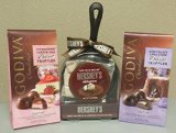 Hershey and Godiva Chocolate Lovers Gift Set (Including Brownie Mix with Skillet, Chocolate Truffles, Strawberry Cheesecake Truffles)