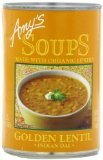 Amy's Soups, Golden Lentil (Indian Dal), 14.4 Ounce (Pack of 12)