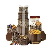 Broadway Basketeers Celebration Gift Tower with Sweets Nuts and Chocolates