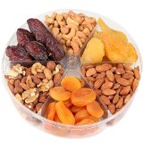 Deliciously Healthy Nuts & Dried Fruit Gift Tray- 6 Section