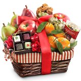 Golden State Fruit Rustic Treasures Holiday Christmas Gift Basket, 5 Pound