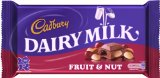 Cadbury Chocolate Bar 200g (7oz) - Made in England (Cadbury FRUIT & NUT 200g (7oz))