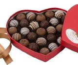 Large Valentines Chocolate Heart Truffle Box Milk Free Nut Free Gluten Free