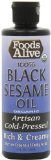Foods Alive Organic Black Sesame Oil, 8-Ounce
