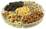 Gourmet Nuts Gift Basket, 5-Section Nut Tray