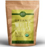 #1 Organic White Quinoa - SUPERIOR Quality Royal Bolivian, 4 lbs Bulk - 100% USDA Certified, Gluten-Free, Comes Pre-Washed, FREE Recipe Book!
