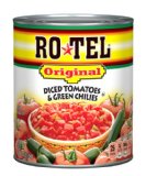 Ro-Tel Diced Original Tomatoes and Green Chilies, 28 Ounce (Pack of 12)